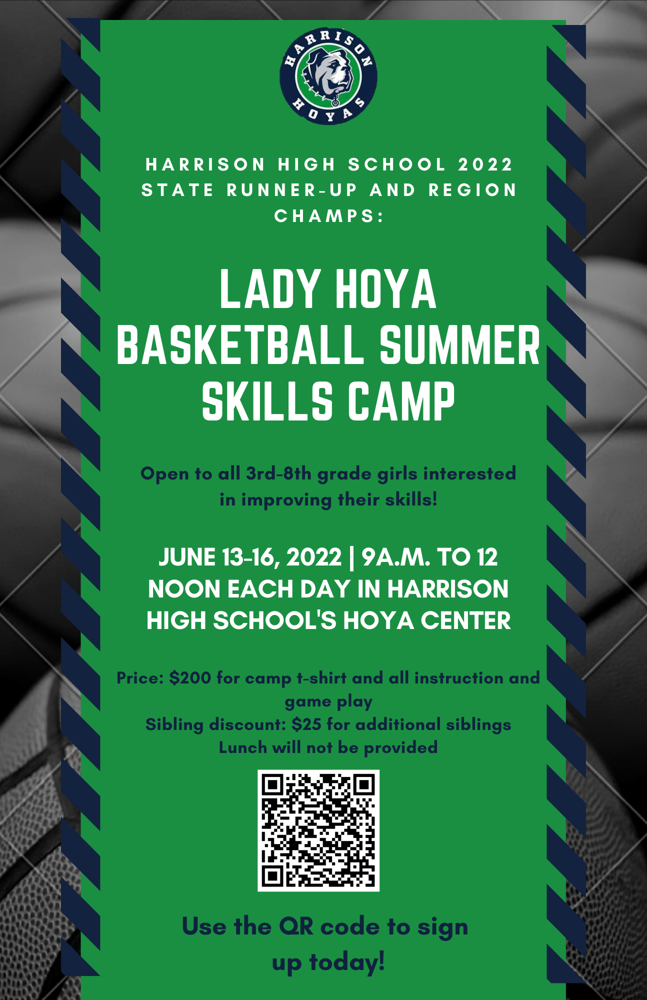 2022 Summer Basketball Skills Camp Flyer