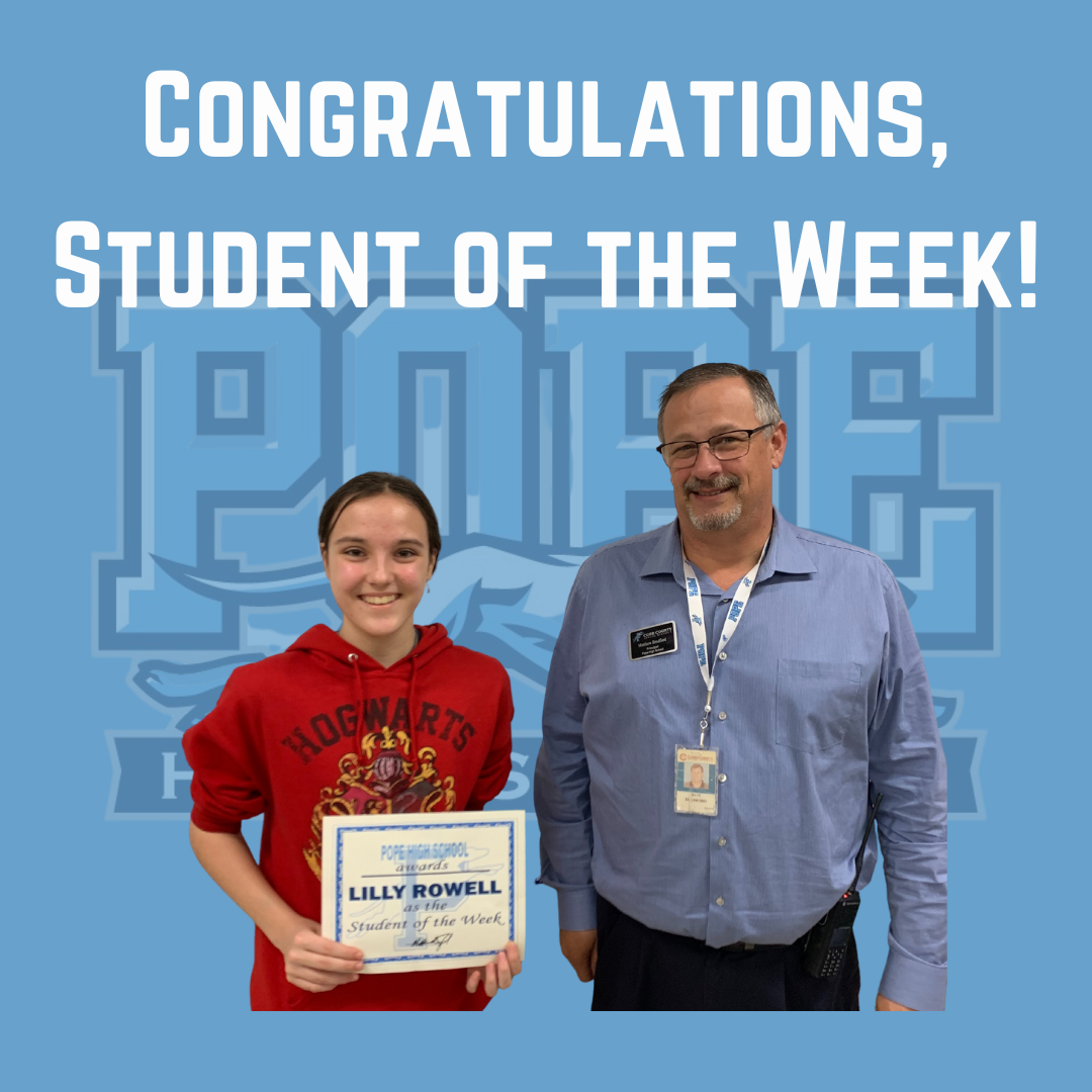 Student of the week with principal