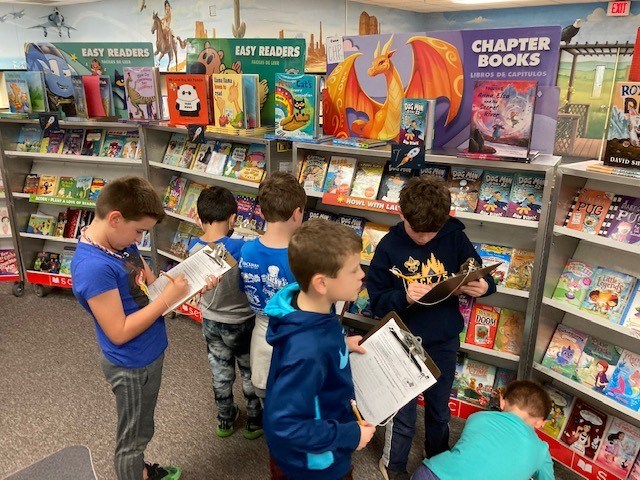 Students at the Book Fair