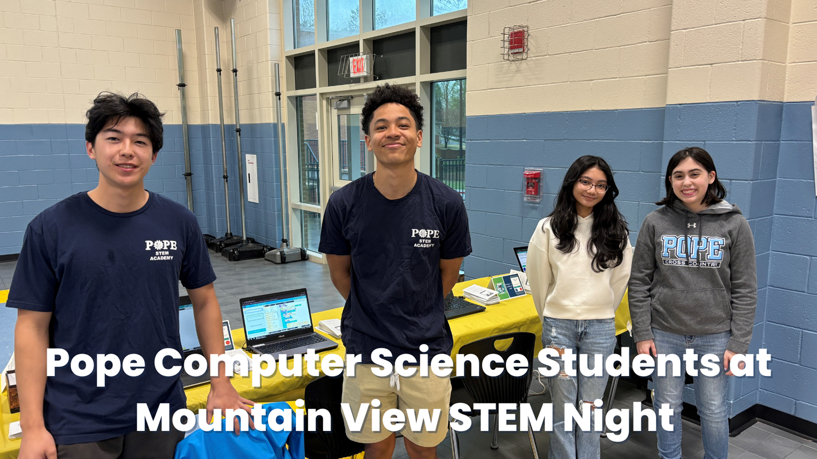 pope computer science students at stem night
