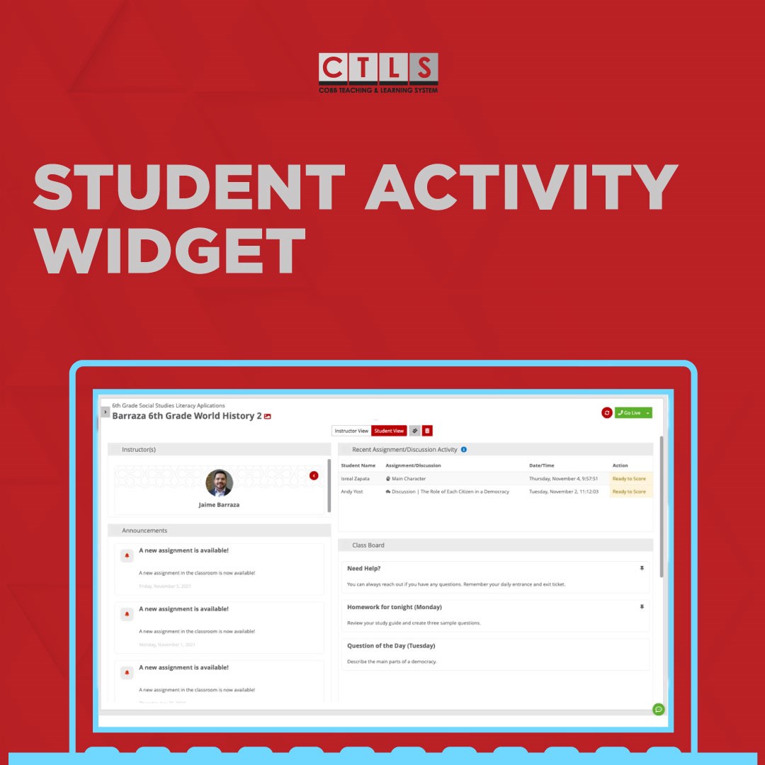 Student Activity Widget