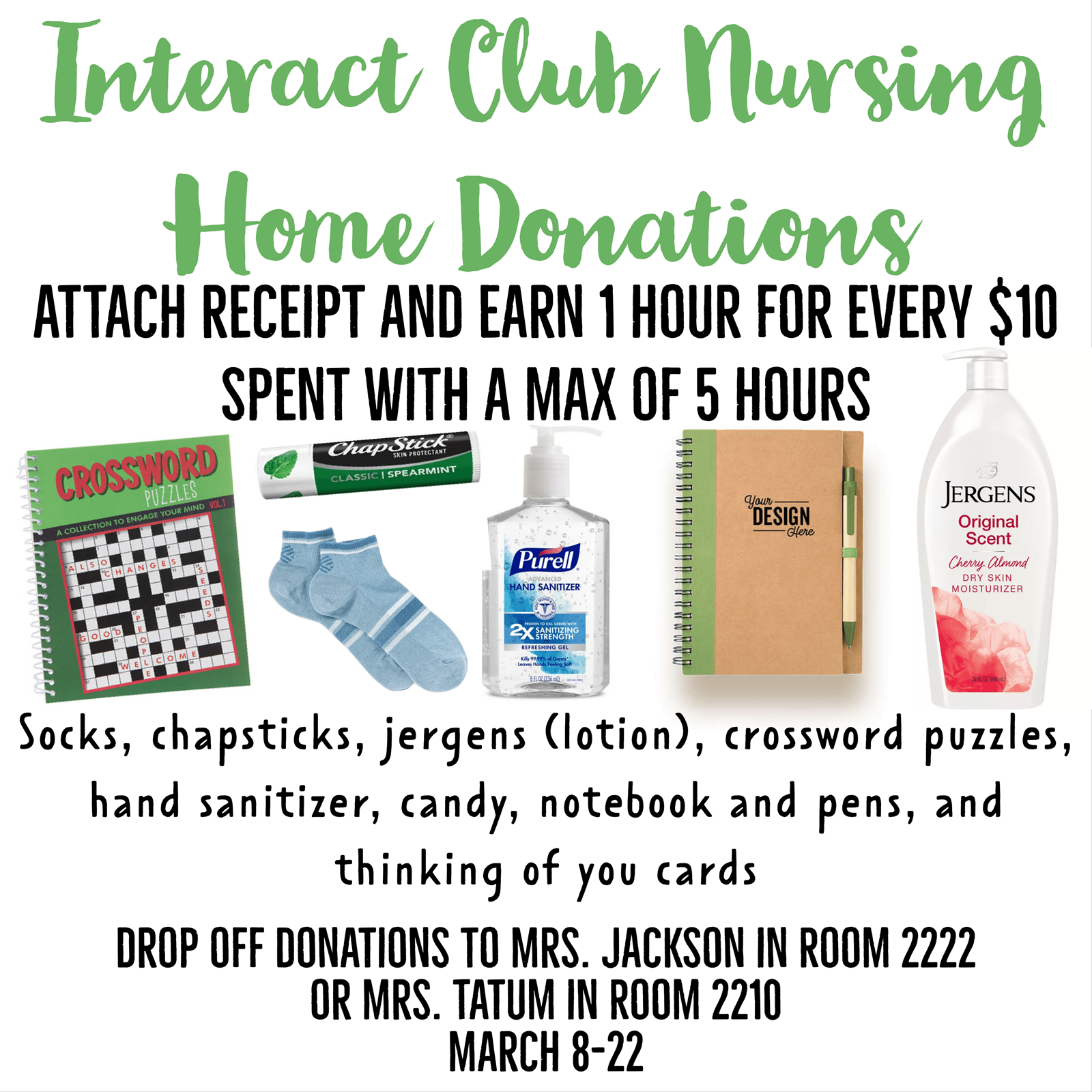 Nursing HOme Donations Flyer