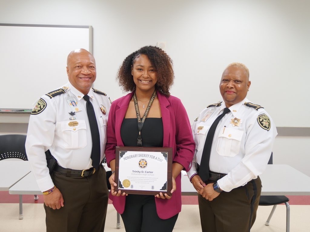 McEachern Student Serves as Sheriff for a Day