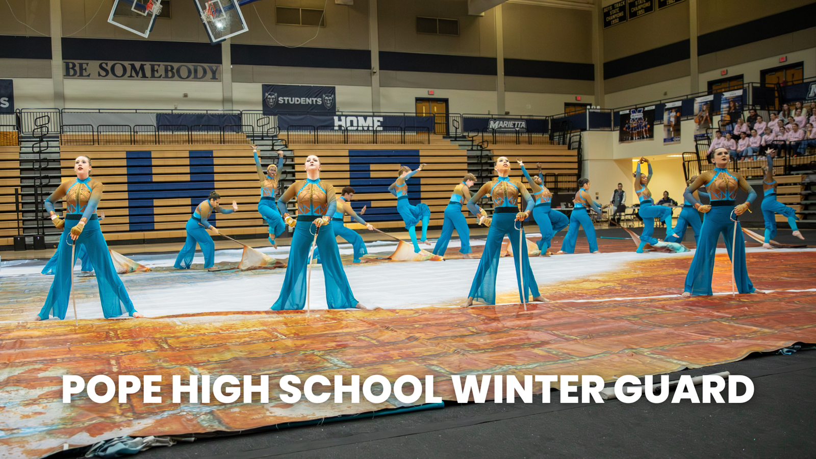 POPE WINTER GUARD PERFORMING