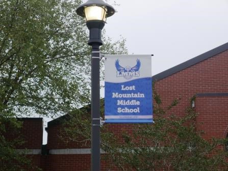 Lost Mountain middle school banner.