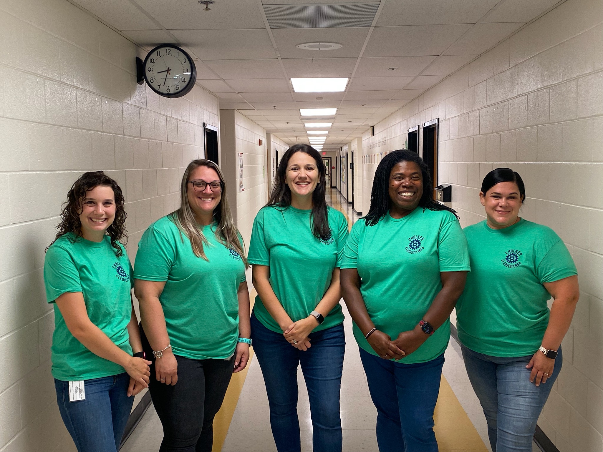 Chalker fourth grade teachers lined up for picture