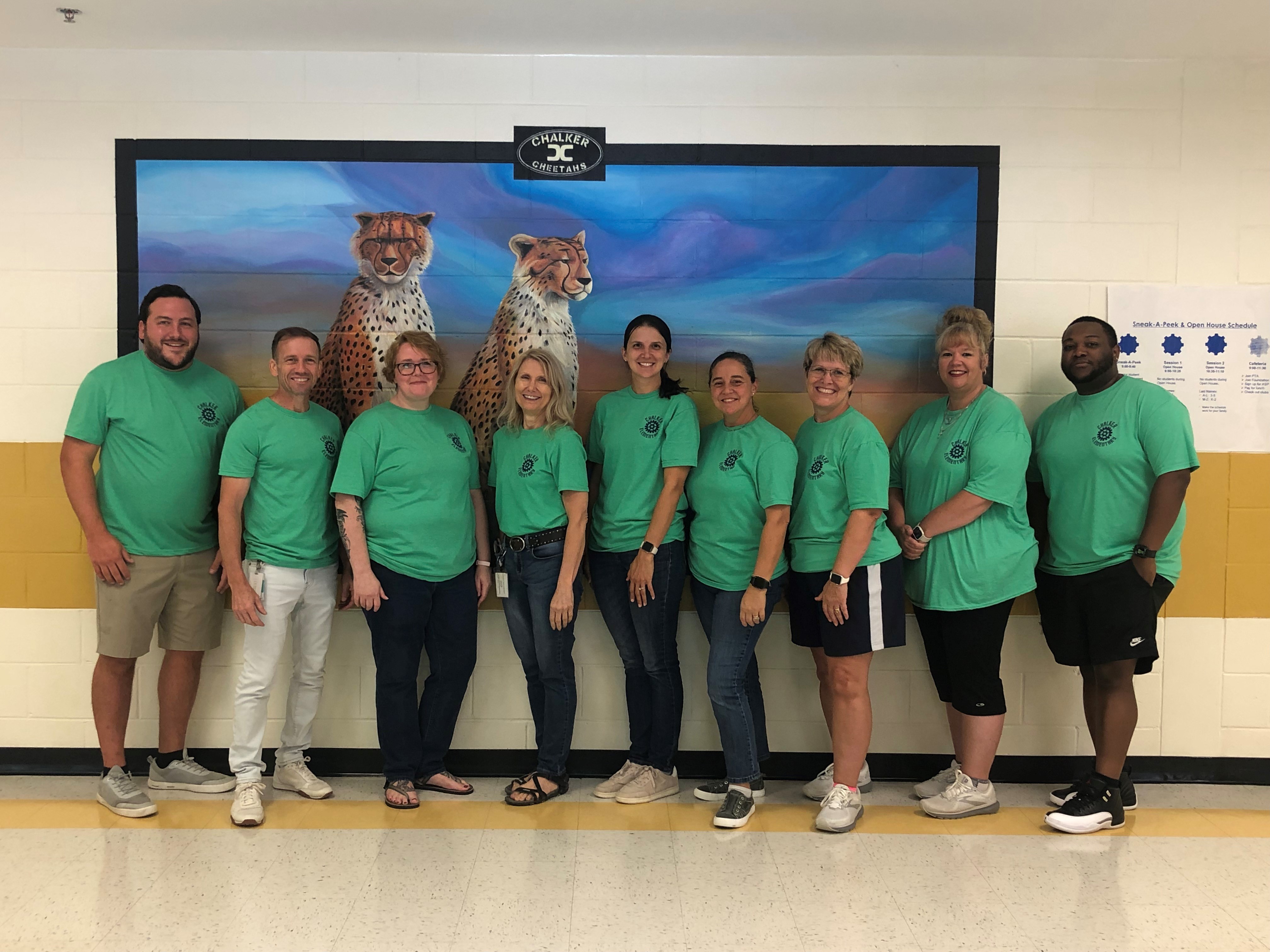 Chalker Specialist staff members lined up in a row