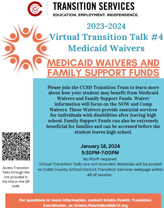 Virtual Transition Talk Four: Medicaid Waivers