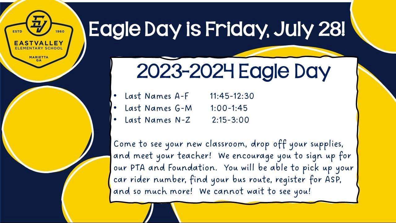 Eagle Day Schedule