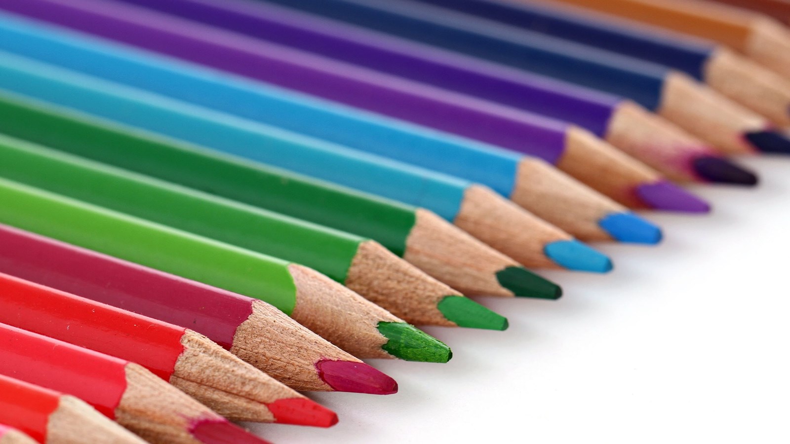 School supplies colored pencils