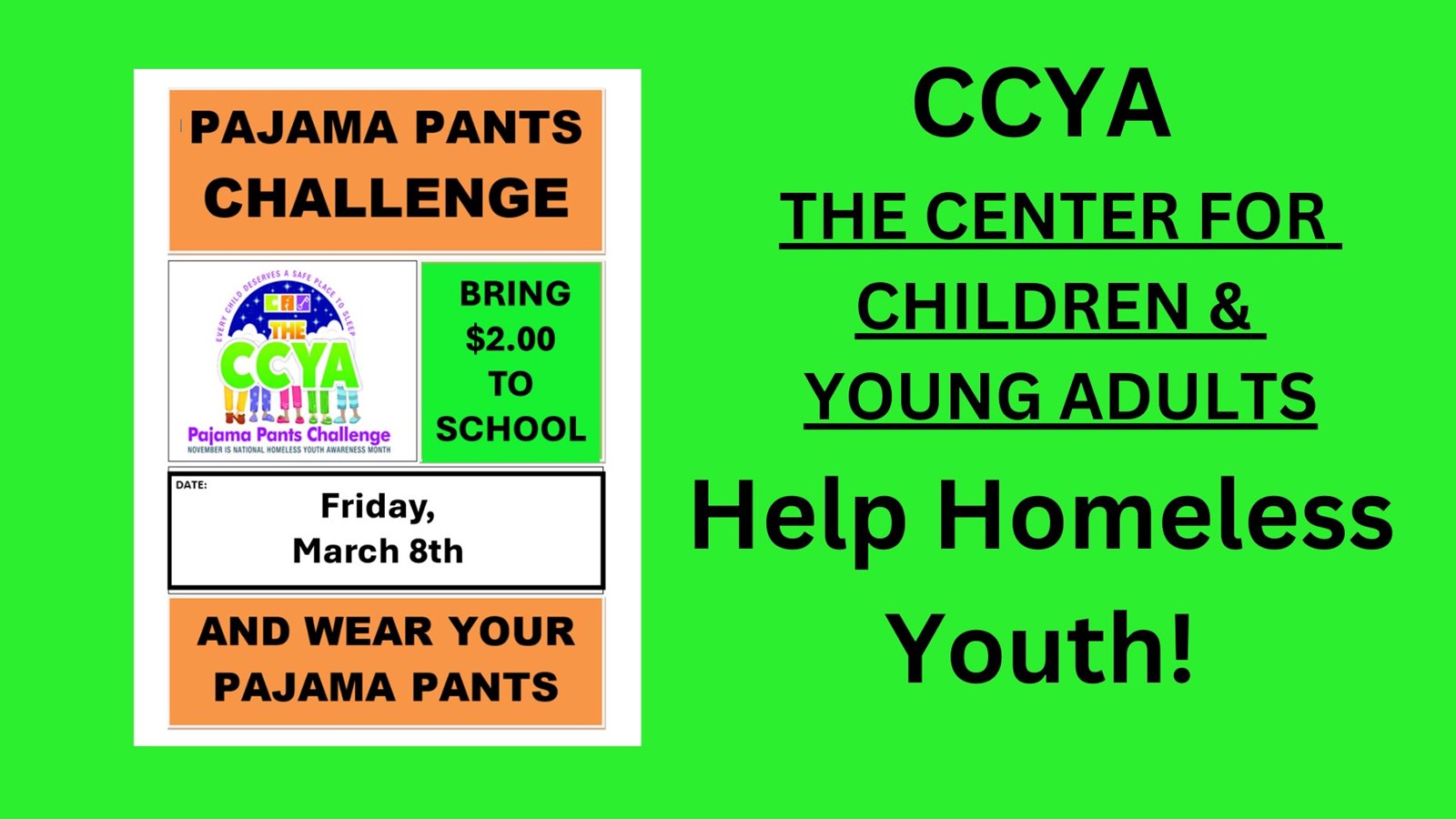 CCYA Pajama Pants Challenge