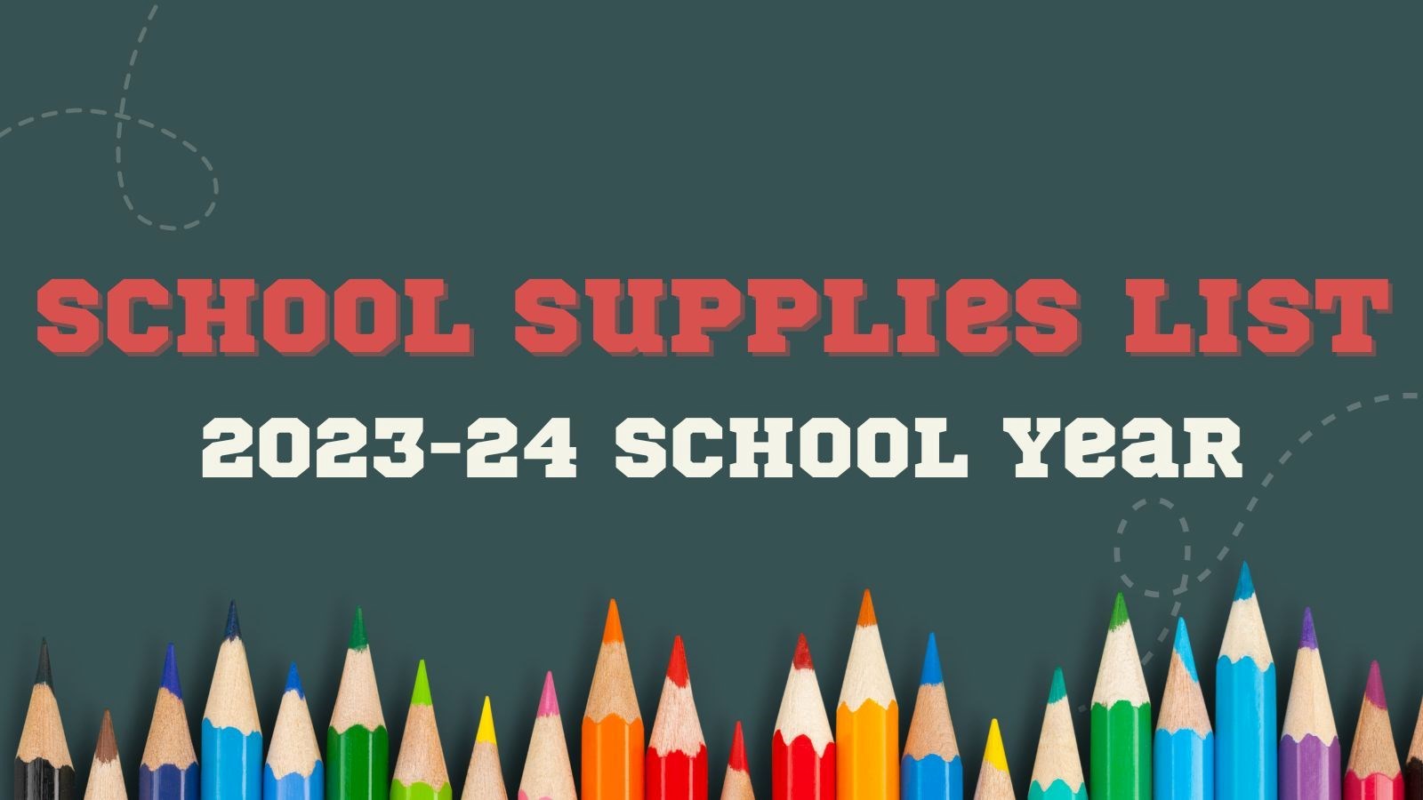 Basic school supplies provided for students in 2023-24