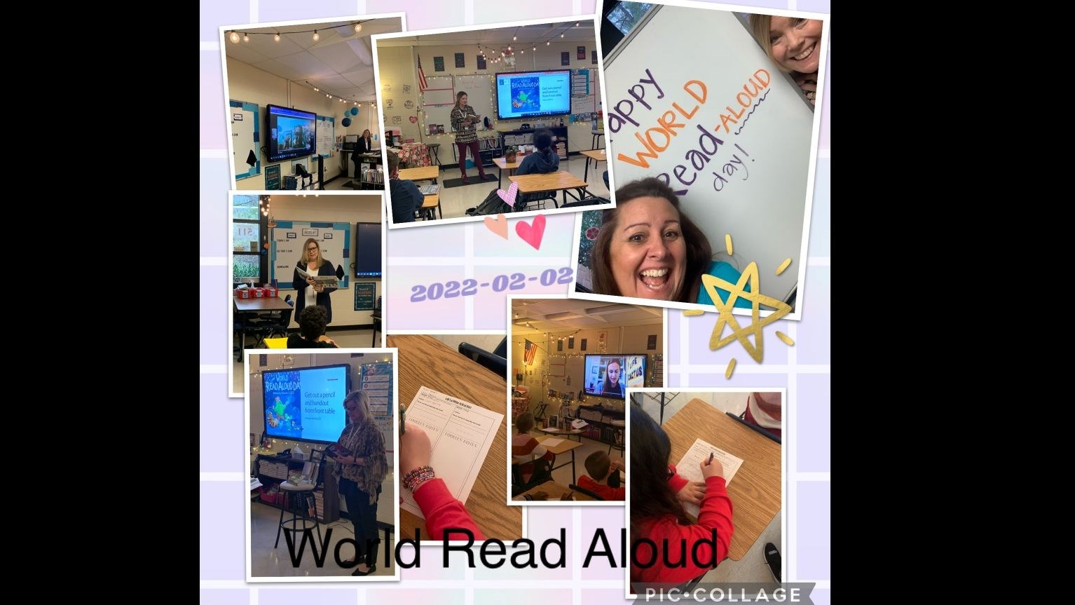 World Read Aloud Day 2022 Photo Collage