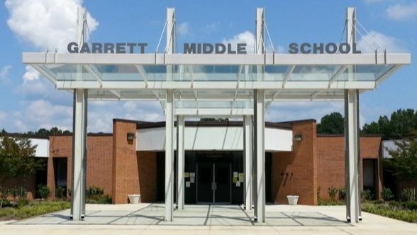 front of Garrett Middle School