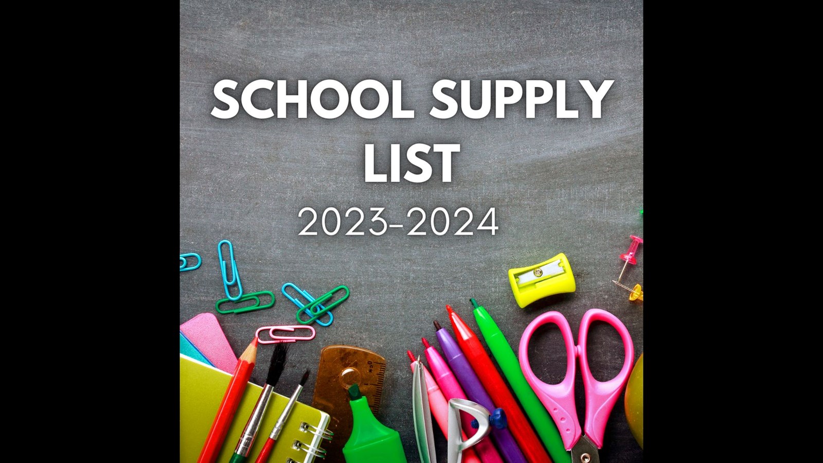 School Supply List for 2023-2024