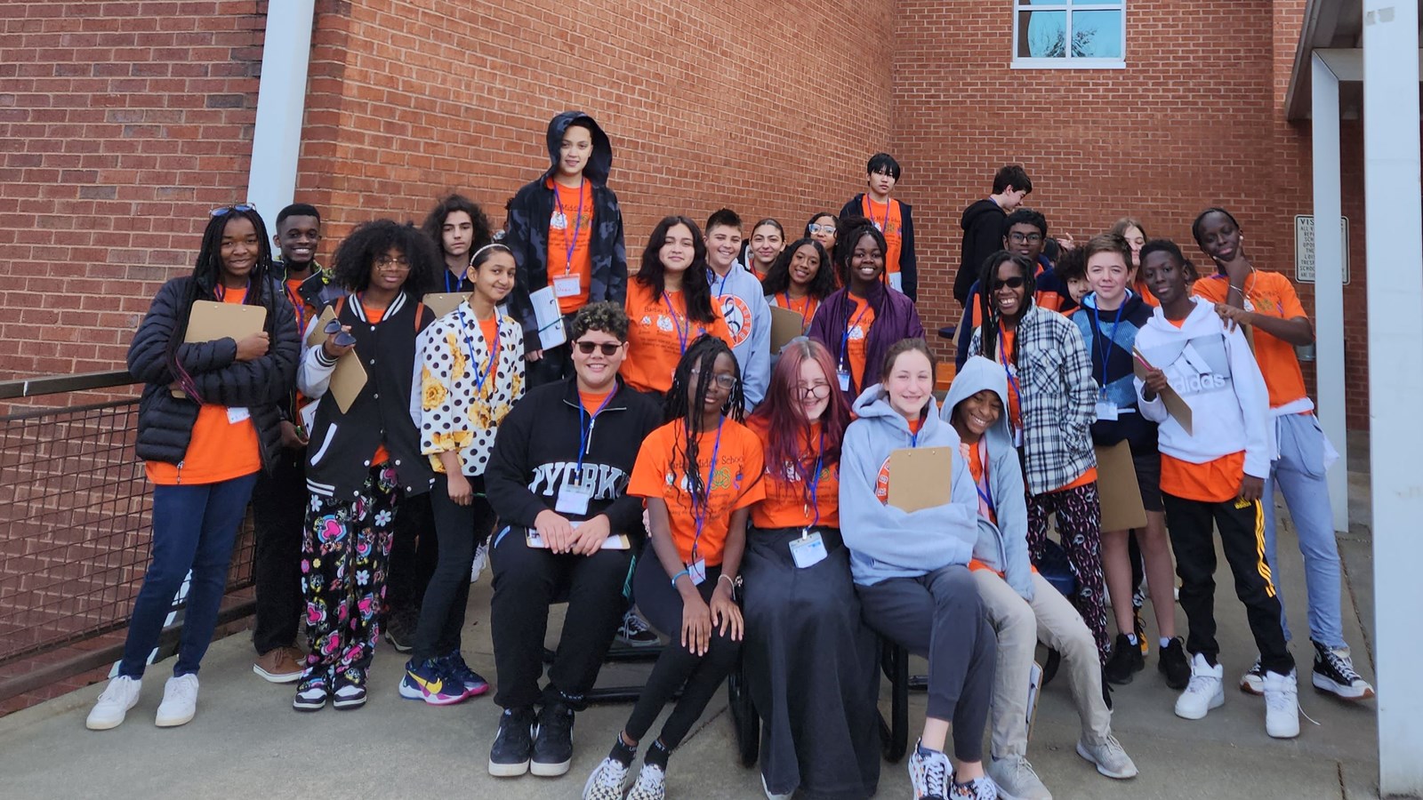 Barber Middle School students visit Acworth Elementary School.