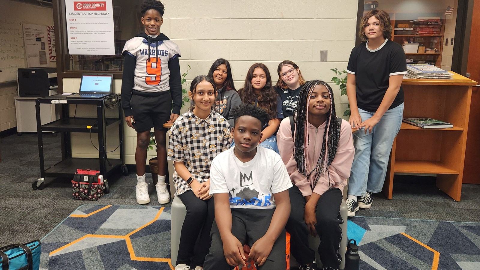 Barber Middle School students intern during the summer and fall.