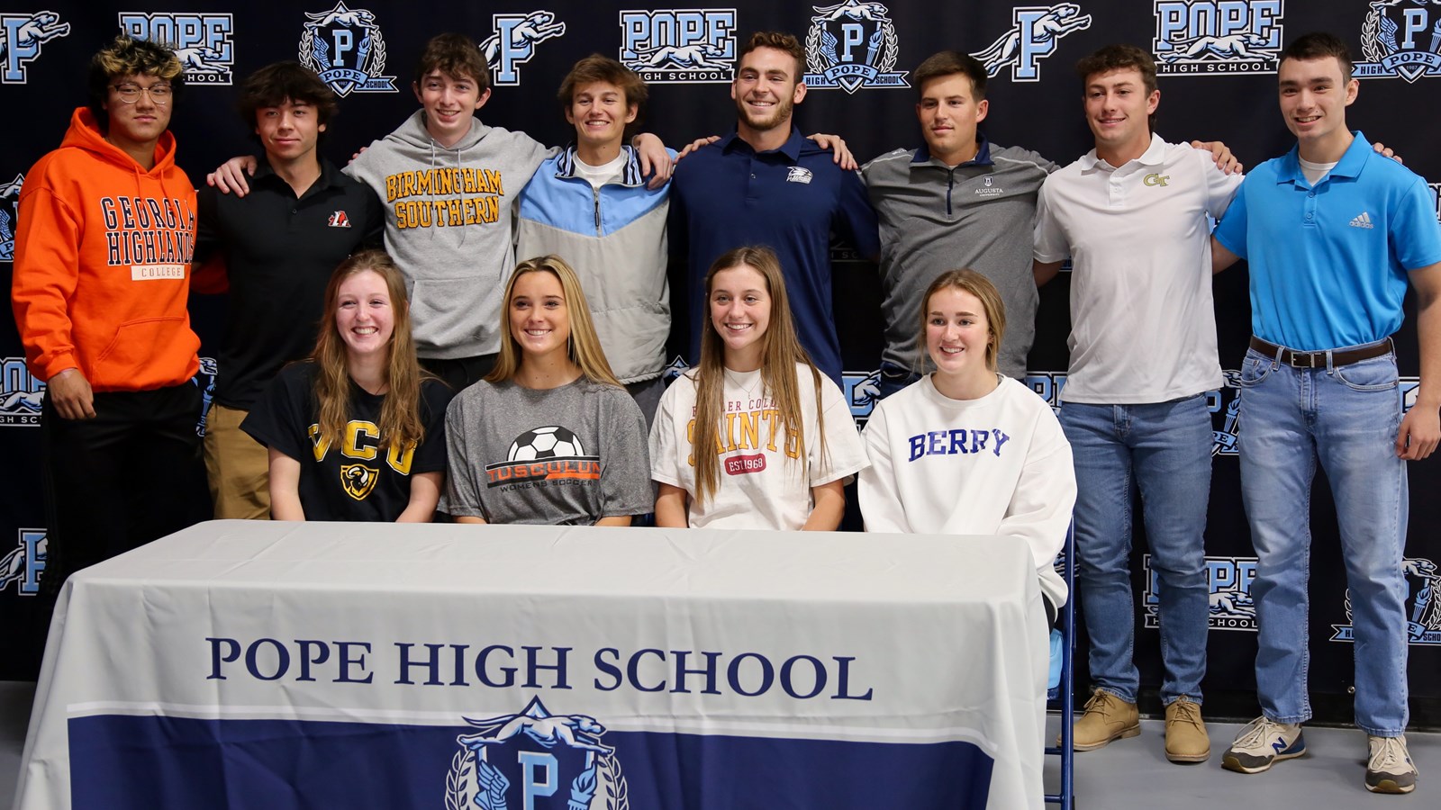 Pope Celebrates Fall Scholarship Signees