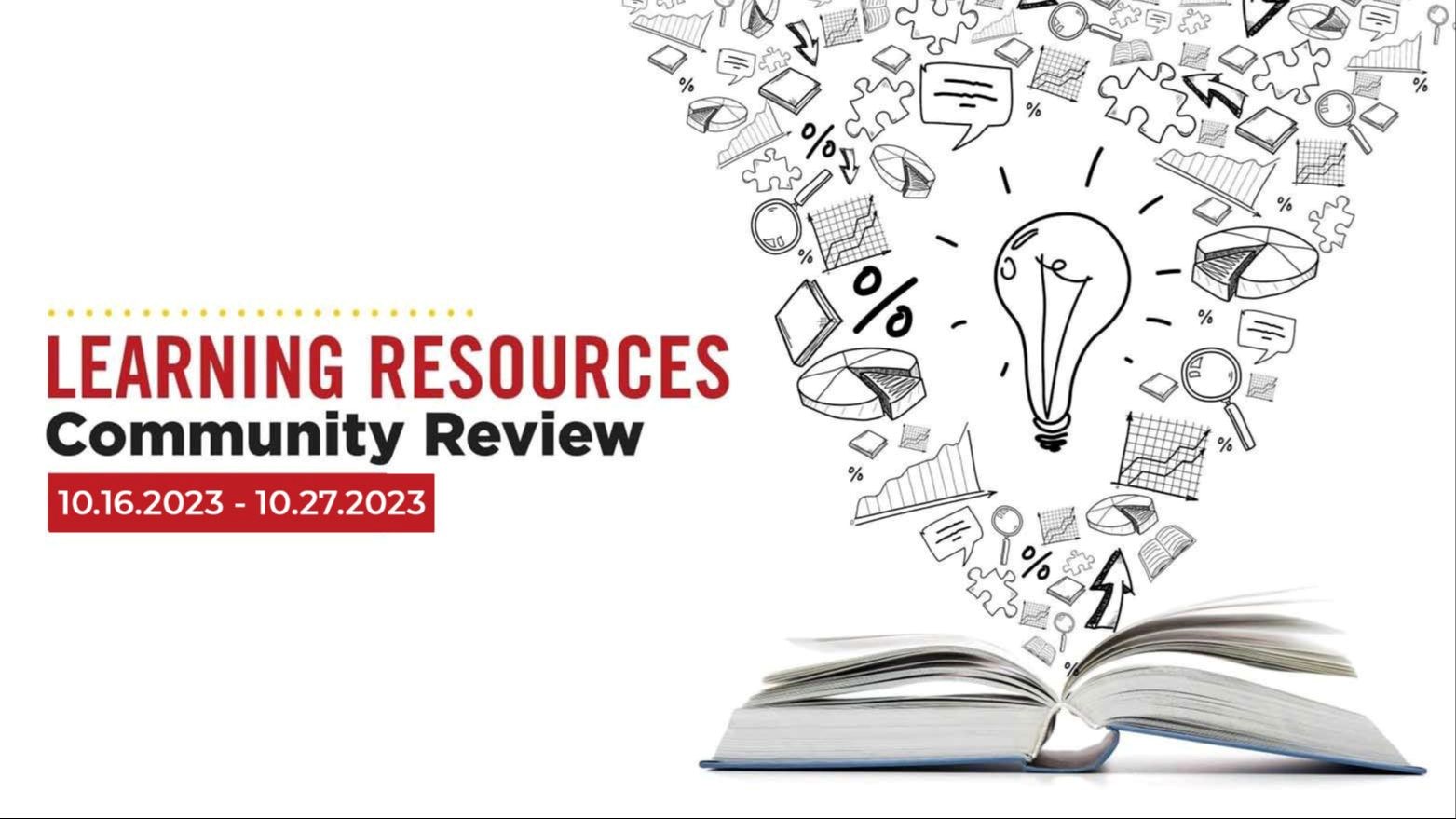 learning resources review open book with lightbulb and ideas