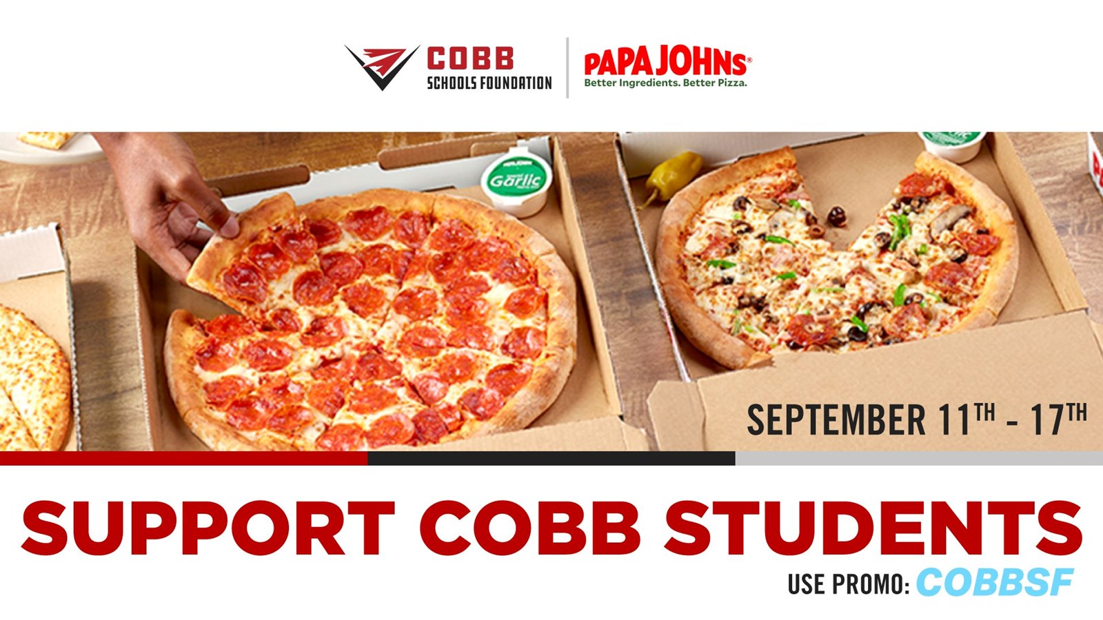 Cobb Schools Foundation partners with Papa Johns