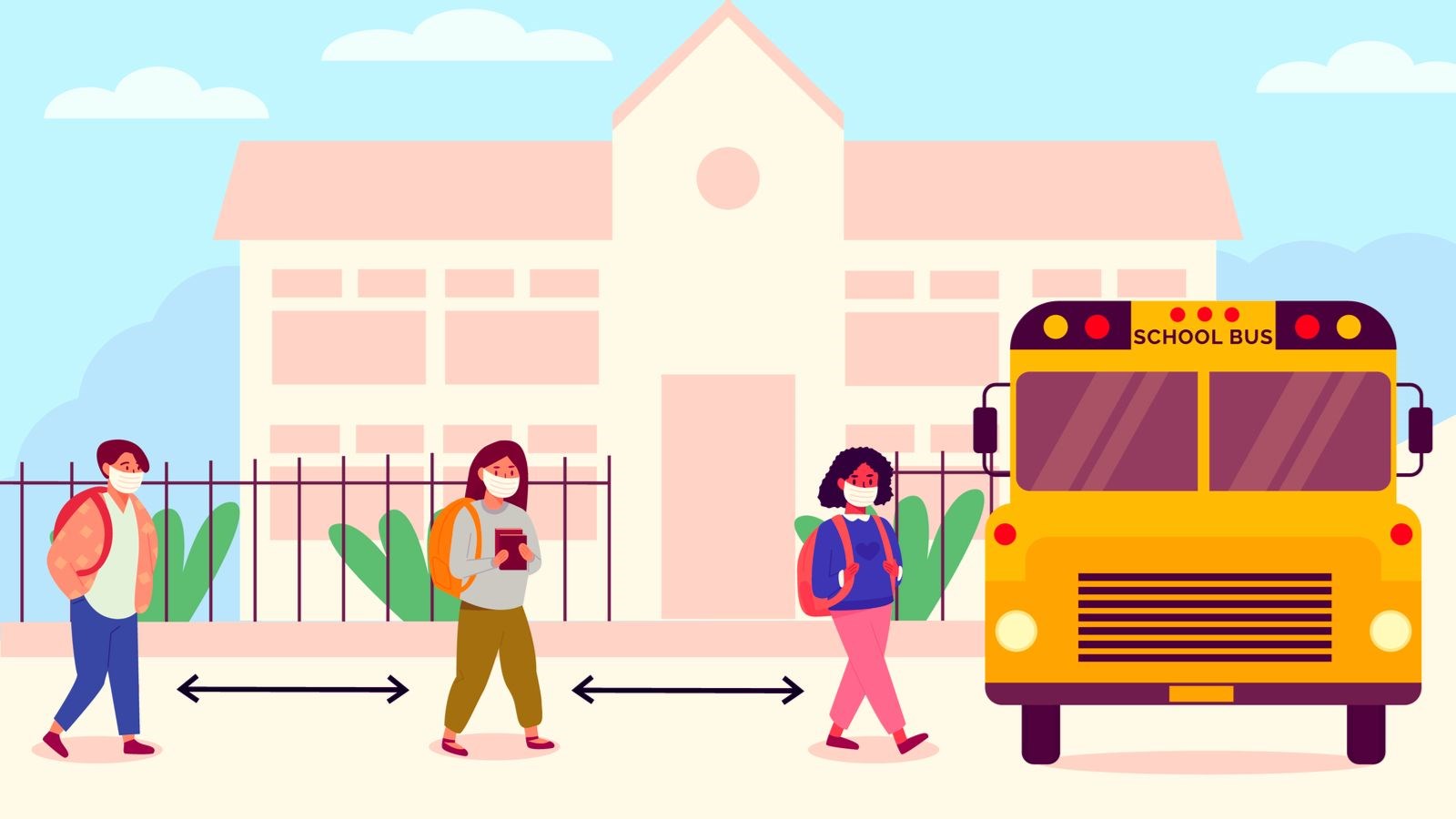 social distance bus school