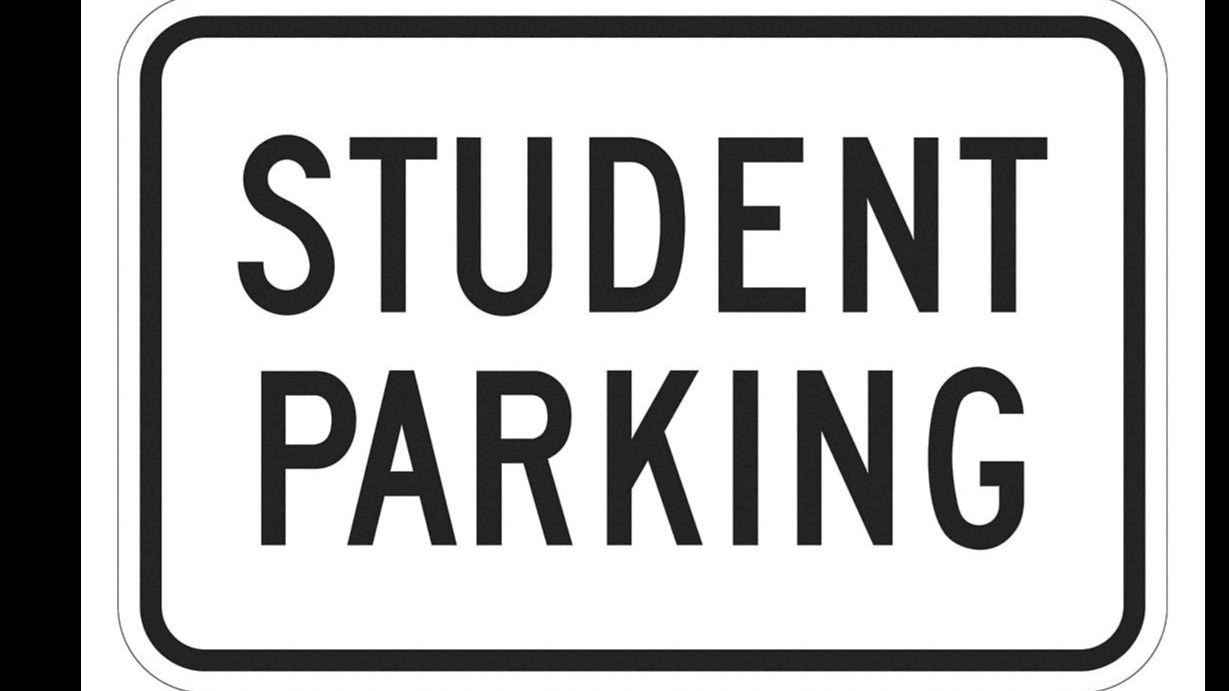 Student Parking Sign